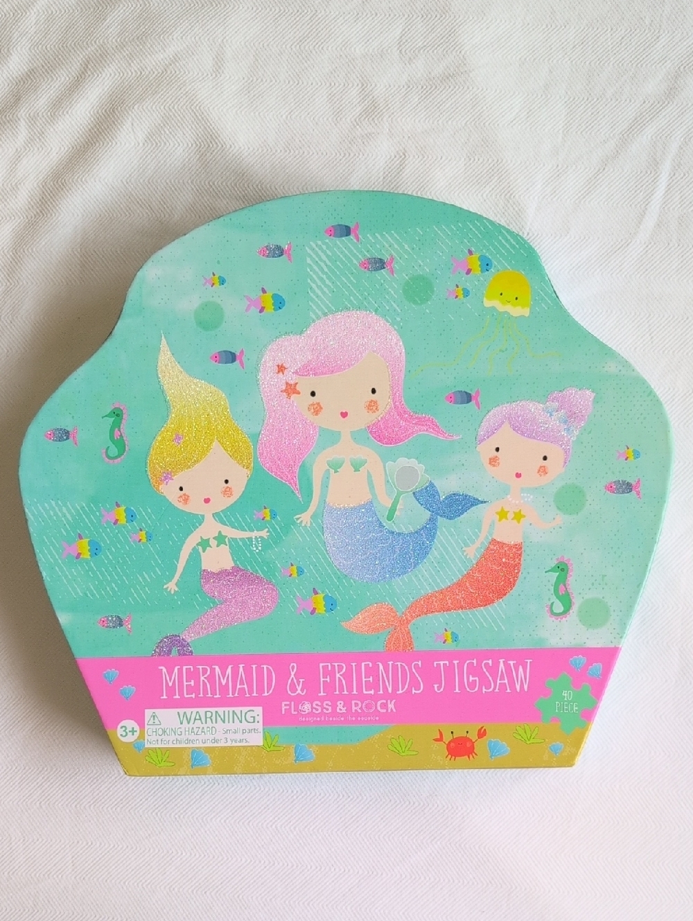 Floss & Rock NIB Mermaid & Friends 40pc Jigsaw Puzzle